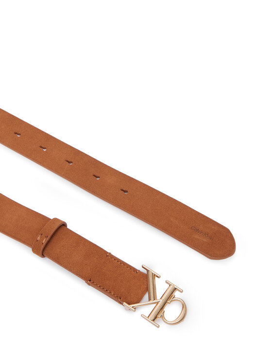 Calvin Klein Calvin Klein Ženski pas Round Ck Buckle Suede LV04F7144G Rjava