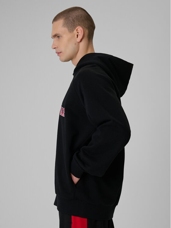 4F 4F Bluza SPORTS CLUB Czarny Loose Fit