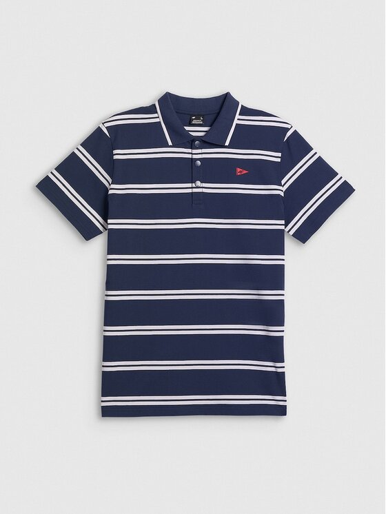 4F 4F Polo 4FRSS26TPTSM0898-31S Granatowy Regular Fit