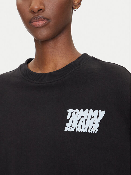 Tommy Jeans Tommy Jeans Pulóver DW0DW21345 Fekete Relaxed Fit