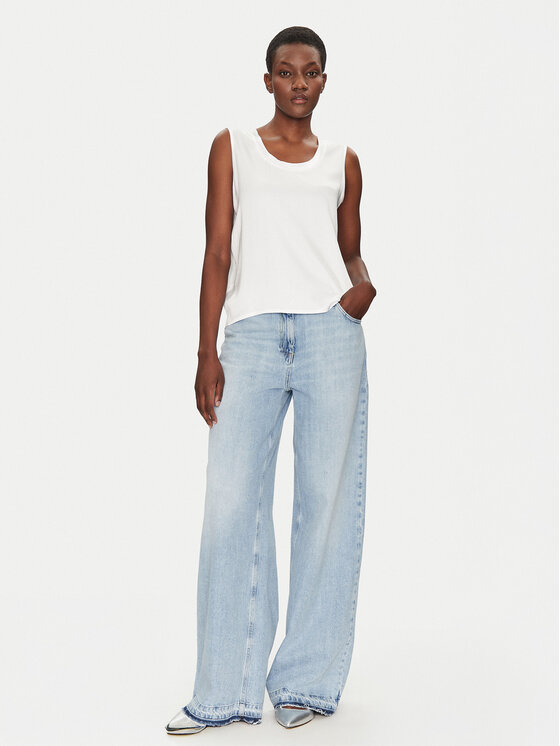 ViCOLO ViCOLO Halenka TD0006 Bílá Relaxed Fit
