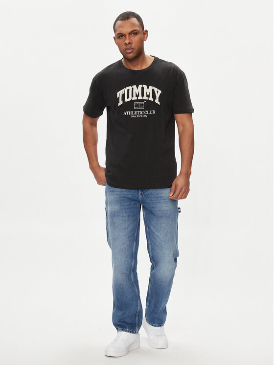 Tommy Jeans Tommy Jeans Majica Athletic Club DM0DM18557 Črna Regular Fit