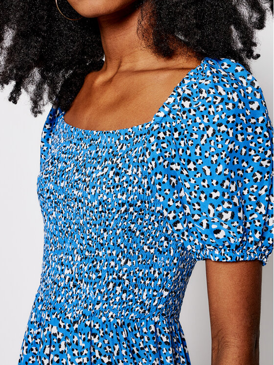 Tommy Jeans Tommy Jeans Rochie de zi Leo Print DW0DW09841 Albastru Regular Fit