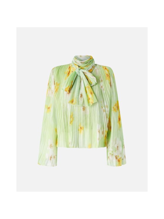 PINKO PINKO Koszula Bucero blusa creppone Zielony Regular Fit