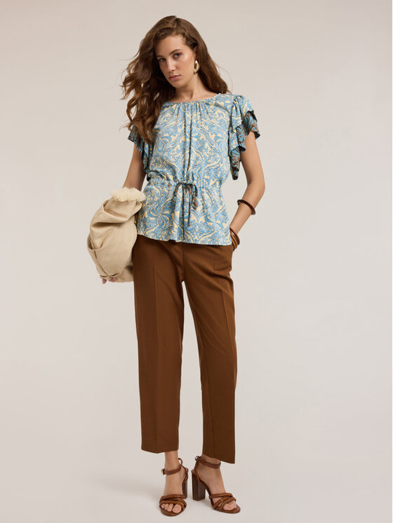 Motivi Motivi Blusa 2688W000738N0R4 Turchese Regular Fit