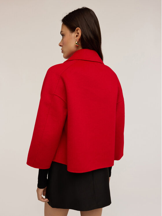 Motivi Motivi Cappotto R245W100154N016 Rosso Regular Fit