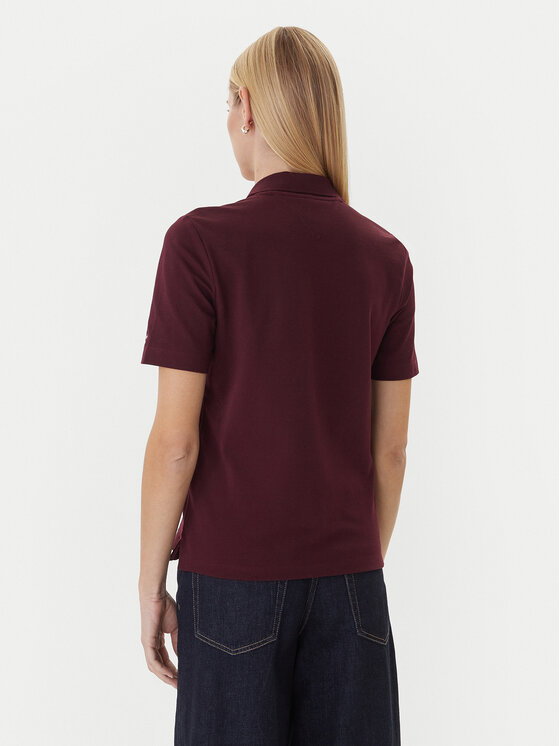 Tommy Hilfiger Tommy Hilfiger Polokošile Gold Crest WW0WW47315 Bordó Regular Fit