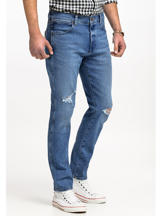 Wrangler Wrangler Jeansy LARSTON Niebieski Slim Fit