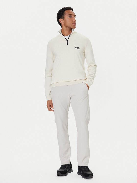 BOSS BOSS Megztinis K_Hydro QZ-1 50541953 Balta Regular Fit