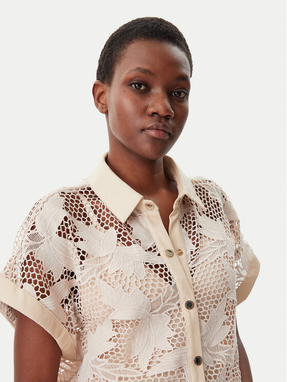 LOLA CASADEMUNT LOLA CASADEMUNT Košile MS2515008 Écru Relaxed Fit