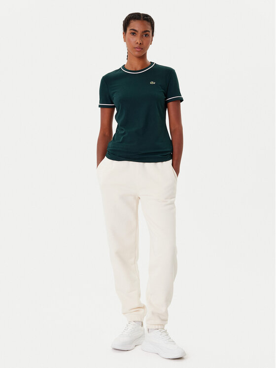 Lacoste Lacoste Tričko TF5289 Zelená Slim Fit