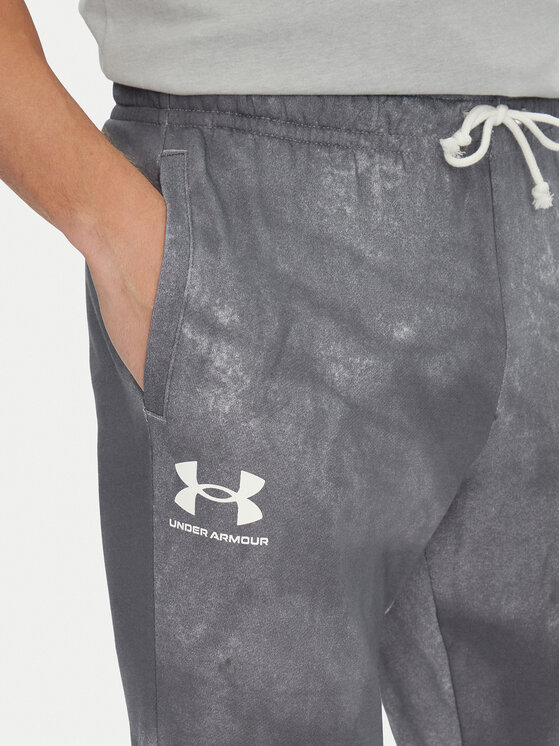 Under Armour Under Armour Спортивні штани Rival Terry Printed 1390143 Сірий Regular Fit