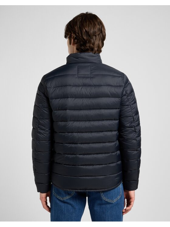 Lee Lee Kurtka przejściowa Stand Collar Puffer Czarny Regular Fit