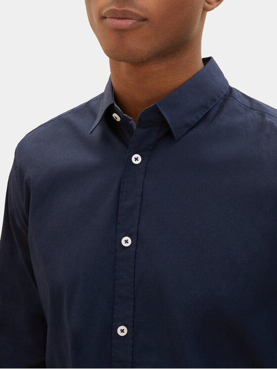 Tom Tailor Tom Tailor Hemd 1037435 Dunkelblau Regular Fit