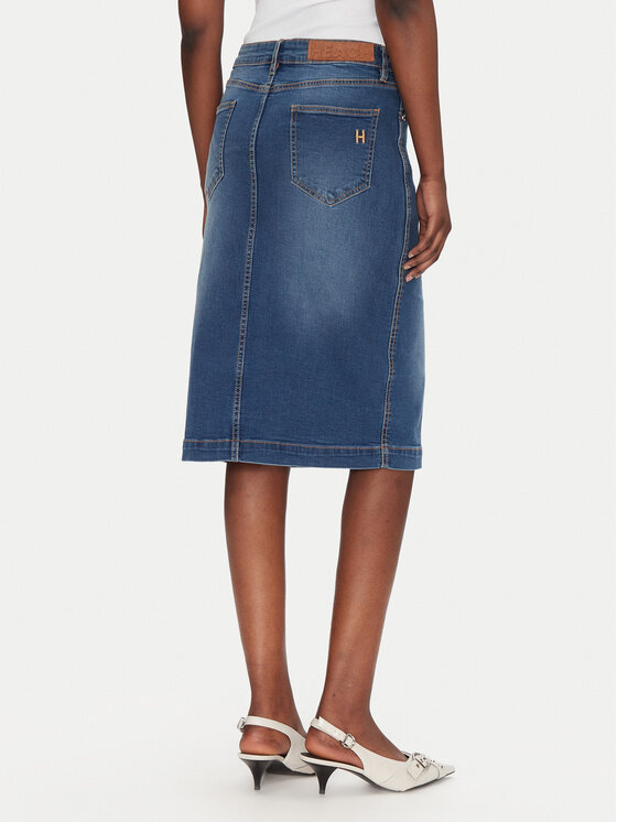 Silvian Heach Silvian Heach Farmer szoknya Quofoy GPP25403LO Sötétkék Regular Fit