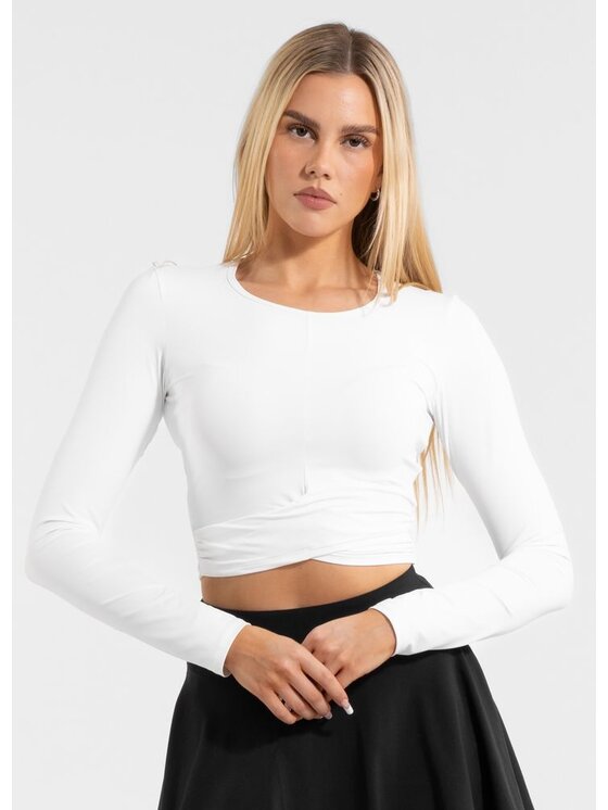 PITBULL PITBULL Longsleeve sportowy damski BUENA M Biały Regular Fit