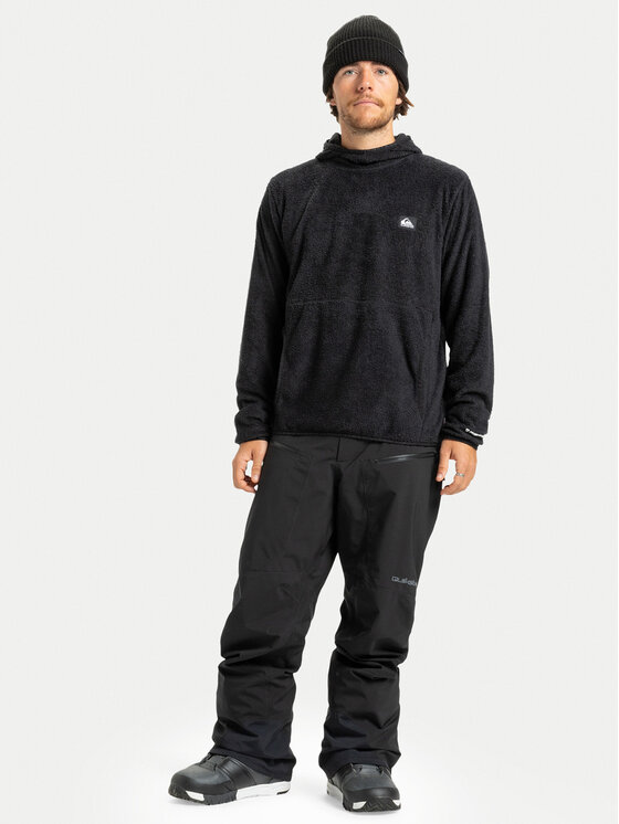 Quiksilver Quiksilver Fleecová mikina Warm Up Hoodie EQYPF03079 Čierna Regular Fit