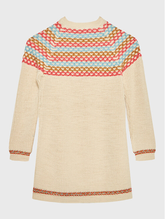 United Colors Of Benetton United Colors Of Benetton Kötött ruha 1176HV002 Bézs Regular Fit