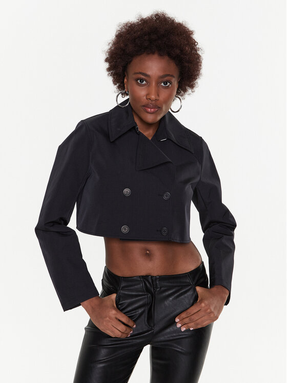 KARL LAGERFELD KARL LAGERFELD Cappotto di transizione Transformer 225W1501 Nero Regular Fit