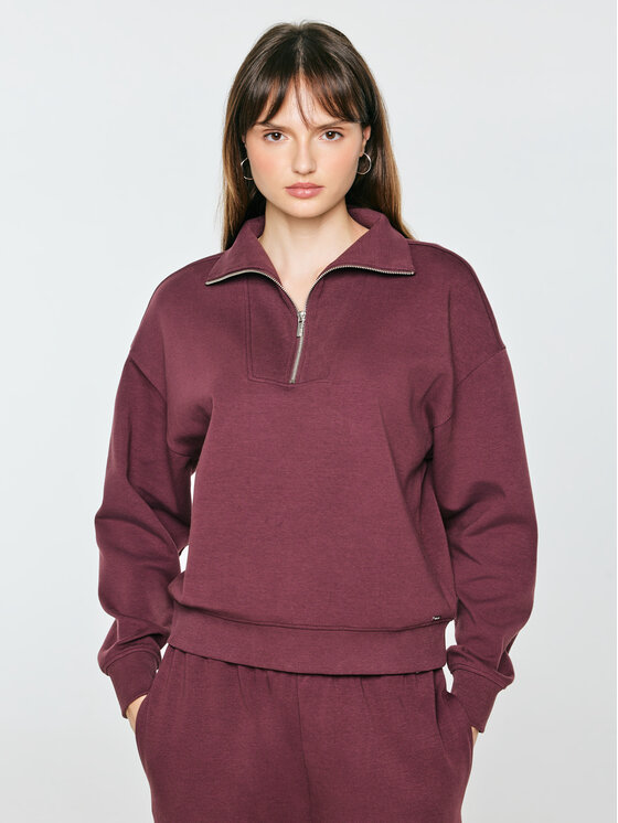 BIG STAR BIG STAR Bluza DARIANA Bordowy Basic Fit