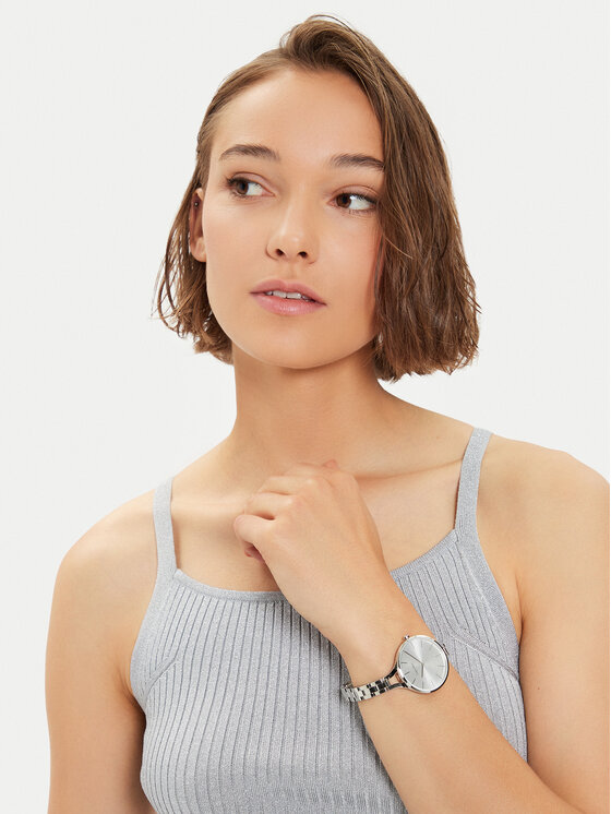 Calvin Klein Calvin Klein Zegarek Graphic K7E23146 Srebrny