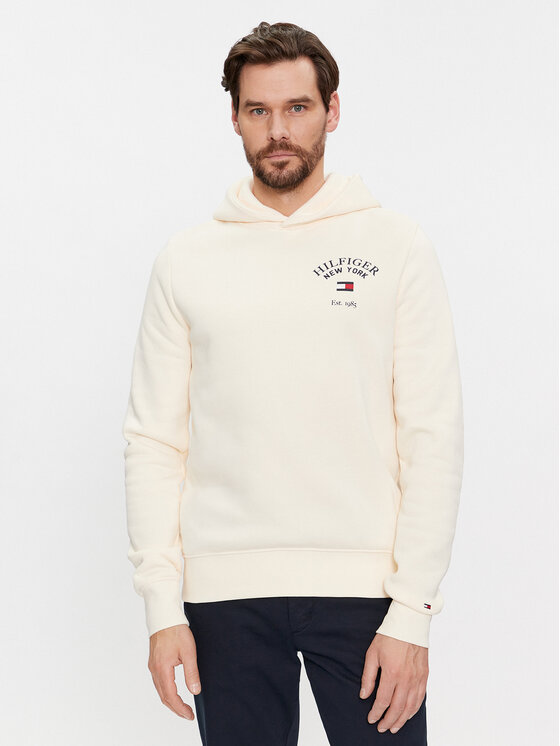 Tommy Hilfiger Tommy Hilfiger Mikina Arched Varsity MW0MW33641 Béžová Regular Fit