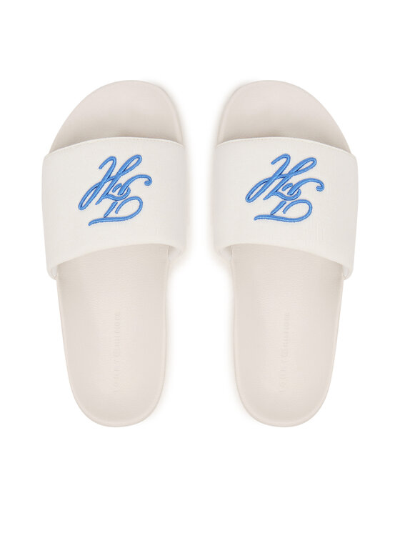 Tommy Hilfiger Tommy Hilfiger Šľapky Logo Embroidery Canvas Pool Slides FM0FM05858 Biela