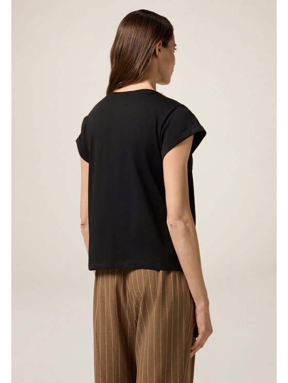 Oltre Oltre T-shirt G433J004250N033 Nero Slim Fit