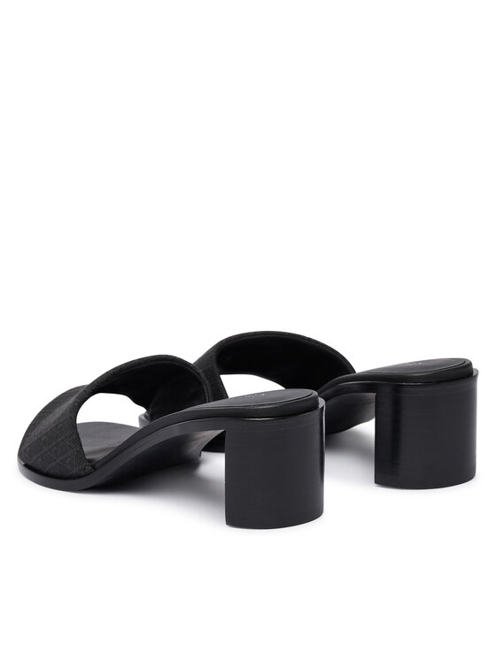 Calvin Klein Calvin Klein Şlapi Block Heel Sandal Aop HW0HW03016 Negru