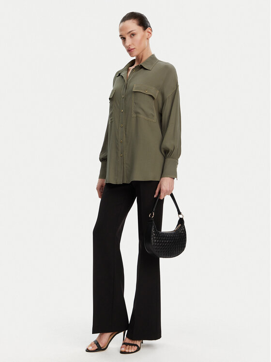 ACCESS FASHION ACCESS FASHION Koszula 53-7006-394 Zielony Relaxed Fit
