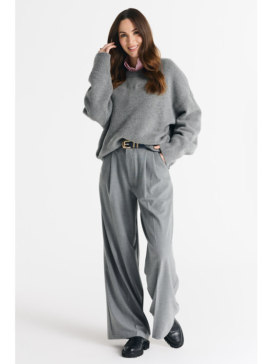 Salme Salme Sweter Livia Szary Oversize