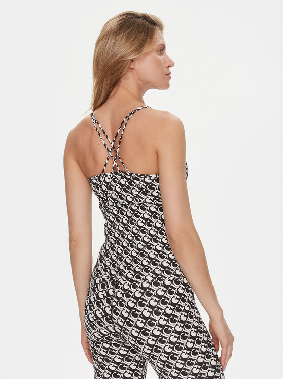 Guess Guess Marškinėliai V3GP01 MC03W Juoda Slim Fit