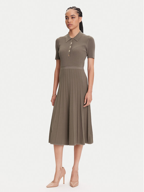 MICHAEL Michael Kors MICHAEL Michael Kors Rochie tricotată MT5834F33D Bej Regular Fit