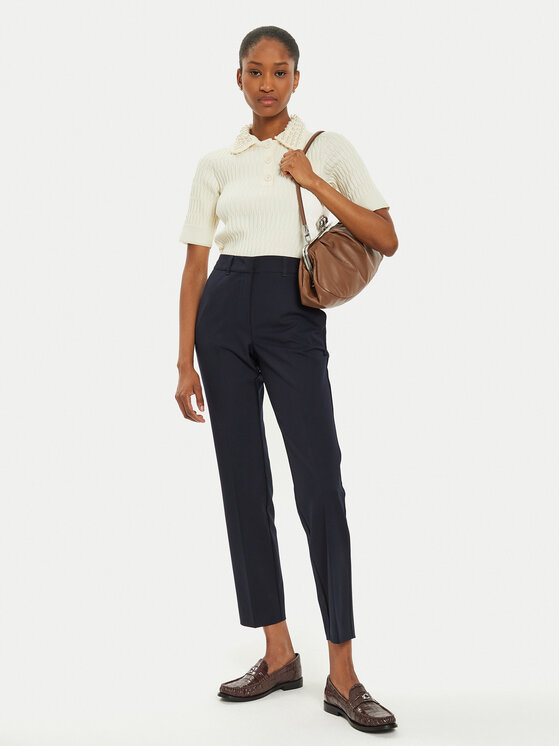 Marella Marella Chinosy Verres 2423136281 Granatowy Slim Fit