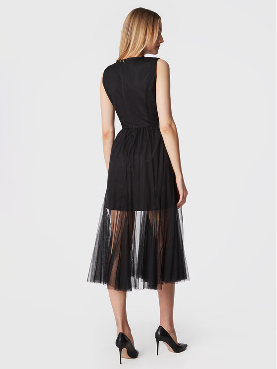 TWINSET TWINSET Kokteiļkleita 231TP2721 Melns Regular Fit