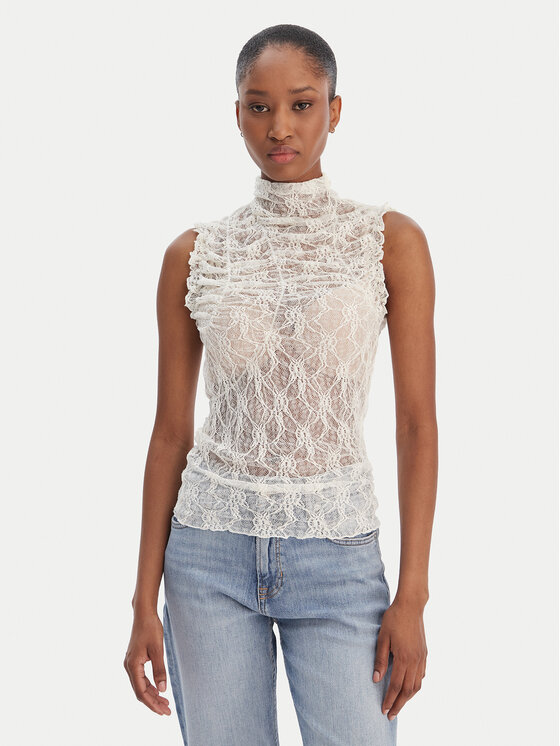 Vero Moda Vero Moda Blūze Lisa 10337963 Balts Tight Fit