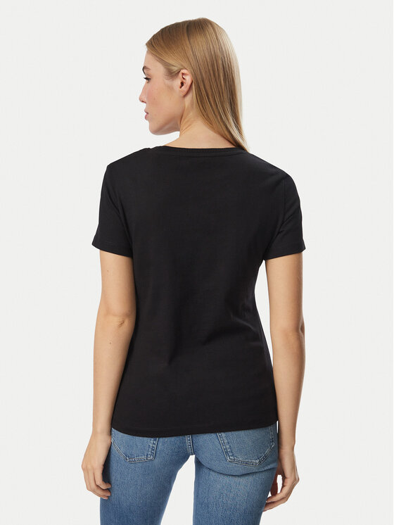 Guess Guess T-Shirt W6BI21 K6040 Czarny Regular Fit