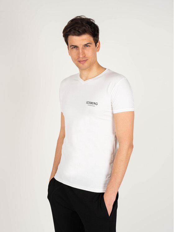 Iceberg Iceberg T-Shirt ICE1UTS02 Biały Slim Fit