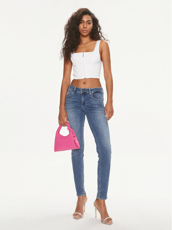 Liu Jo Liu Jo Jeans hlače UA4003 D4615 Mornarsko modra Slim Fit