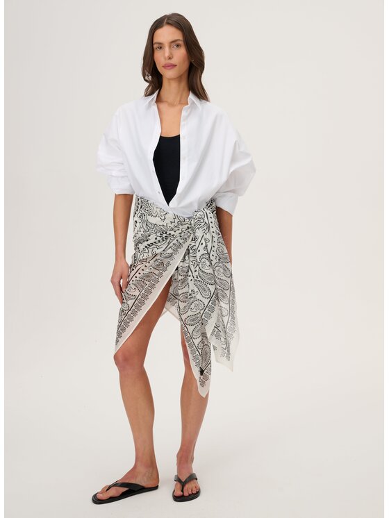 LEBRAND LEBRAND Pareo Riviera Kremowy