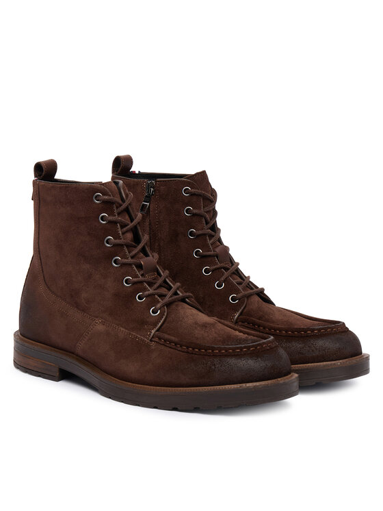 Tommy Hilfiger Tommy Hilfiger Šnurovacia obuv Cleated W Moc FM0FM05599 Hnedá