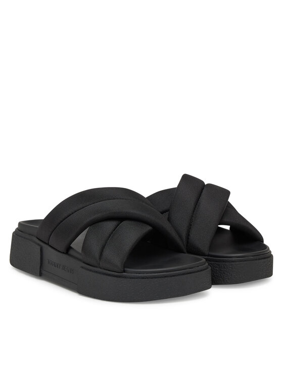 Tommy Jeans Tommy Jeans Şlapi Tjw Flatform Sandal EN0EN02775 Negru