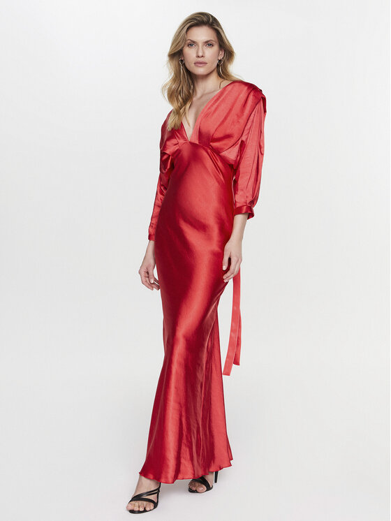 PINKO Pinko Večerna obleka Amarena 101029 Z345 Rdeča Regular Fit