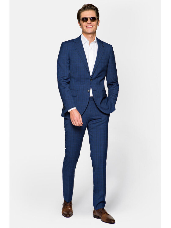 Lancerto Lancerto Garnitur Gabon Granatowy Regular Fit