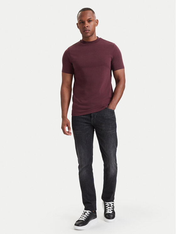 KARL LAGERFELD KARL LAGERFELD T-Shirt 755040 564235 Bordowy Regular Fit