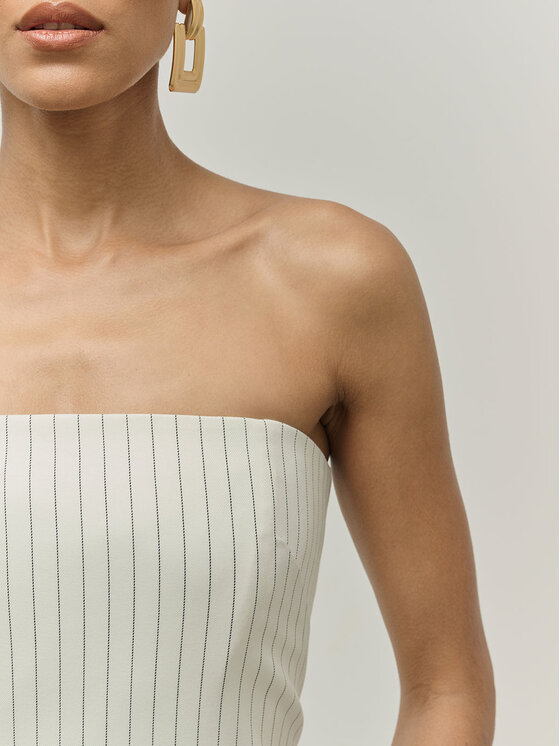 La Mania La Mania Sukienka codzienna MUSE Biały Classic Fit