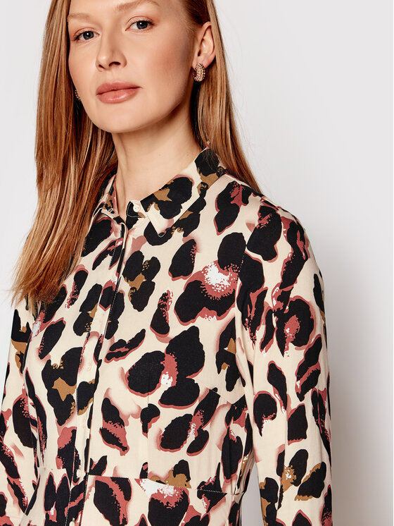 YAS YAS Sukienka koszulowa Savanna 26022663 Beżowy Regular Fit