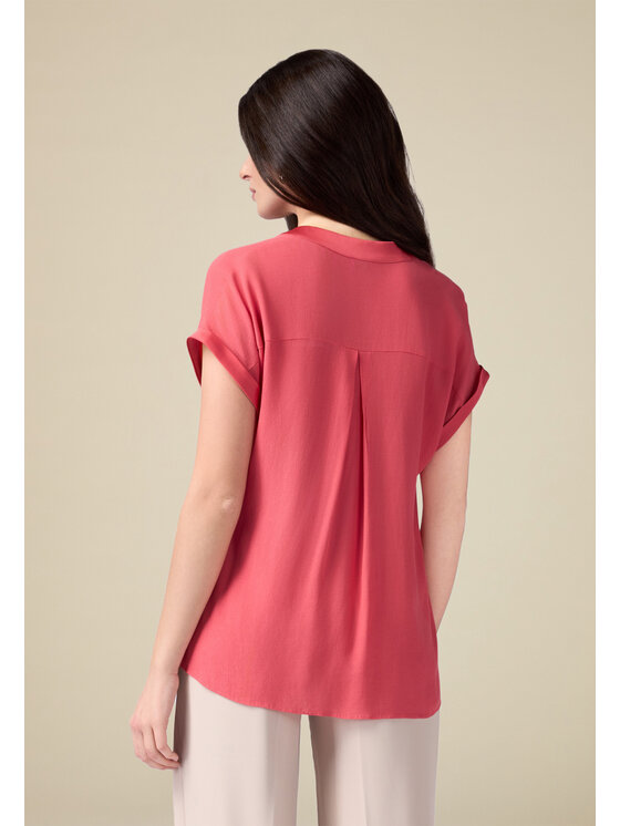 Oltre Oltre Bluzka 2449J000672N006 Czerwony Regular Fit