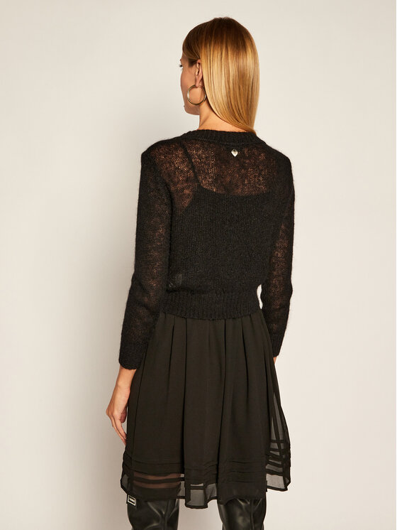 TWINSET TWINSET Σετ καλοκαιρινό φόρεμα και πουλόβερ 202TP3262 Μαύρο Regular Fit