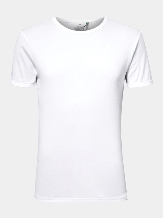 G-Star Raw G-Star Raw Komplet 2 t-shirtów D07205-124-110 Biały Slim Fit